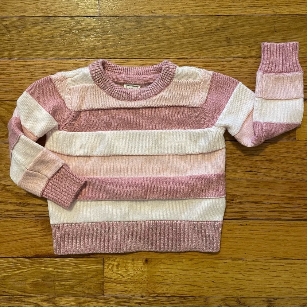 GAP | Soft Pink Striped Sweater | 12-18 mo